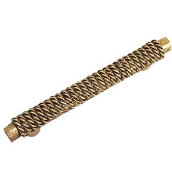 Emenee OR191-ABR Premier Collection Rope on Bar Handle 4 inch x 1/2 inch in Antique Matte Brass Charisma Series